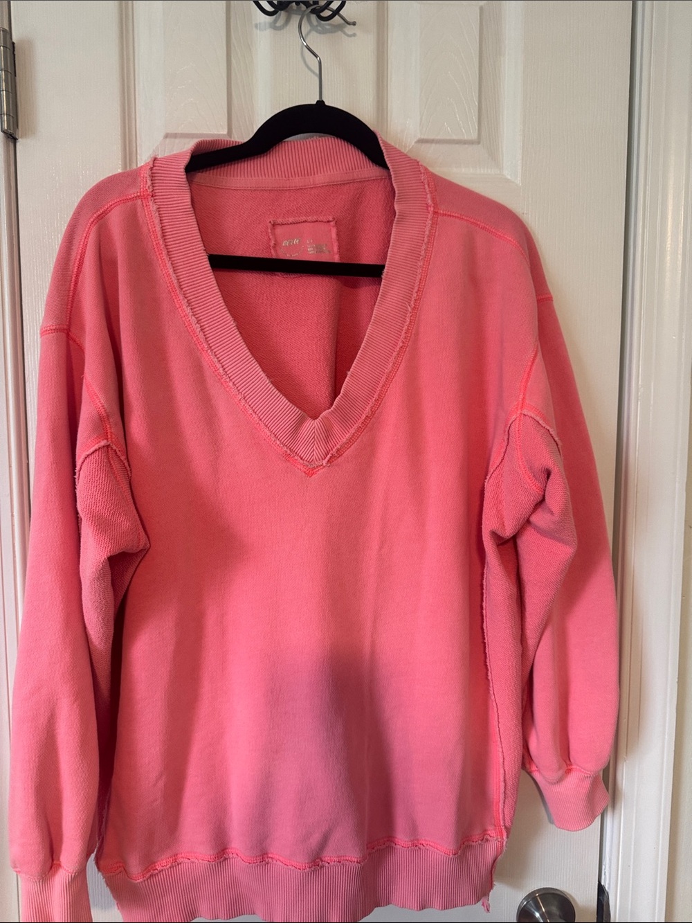 Aerie Bubblegum Pink V-Neck Pullover